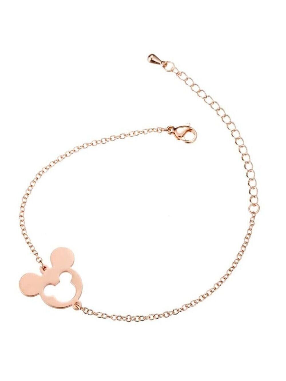 18K Rose Gold Plated Mickey Mouse Bracelet